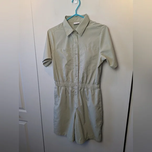 COLUMBIA Women Romper Light Green With Pockets Size Small recycled materials - Picture 2 of 13